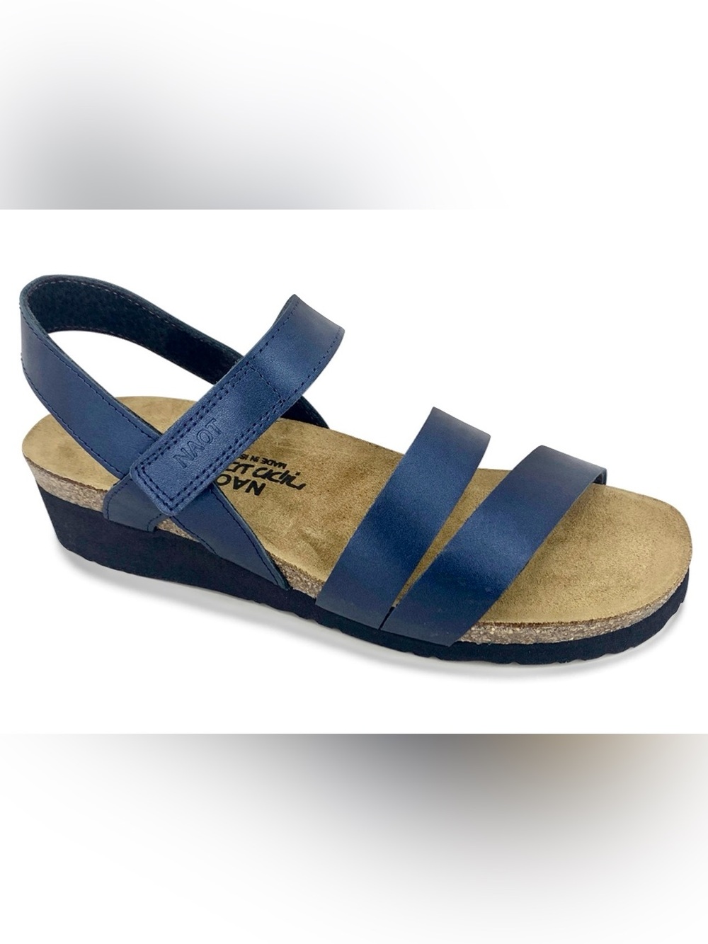 Naot Kayla Comfort Strappy Navy Blue Sling-Back Sandals Size 38